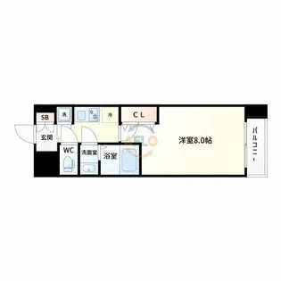 セレニテ江坂ミラク【4階】の間取り