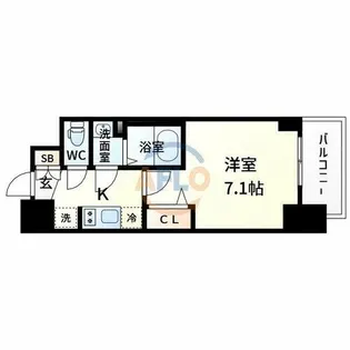 プレサンス新大阪ストリーム【9階】の間取り