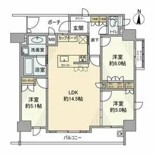 パルティール新栄【9階】の間取り