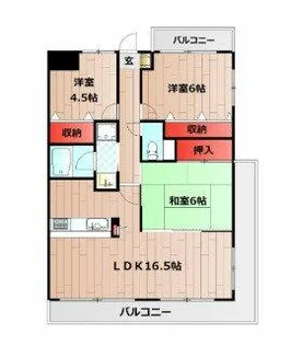 オークヒルズ山口【1階】の間取り