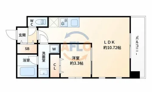 グランシス江坂【2階】の間取り