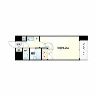 パークフラッツ江坂【2階】の間取り