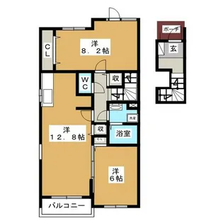 アンベリール【2階】の間取り