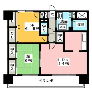 アモール喜多山【5階】の間取り