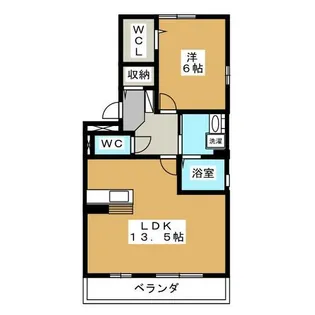 1LDKの間取り画像