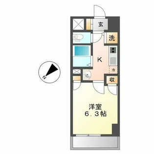 パルティール鶴舞【4階】の間取り