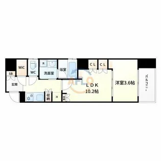 ゲートコート東三国【5階】の間取り