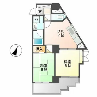 レインボー笠寺【4階】の間取り