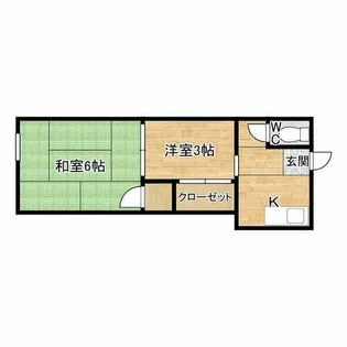 KD諏訪ハイツ【2階】の間取り