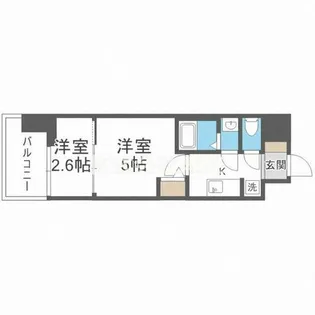 セレニテ難波グランデノール【7階】の間取り