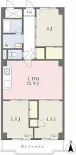 丸の内パークマンション【13階】の間取り