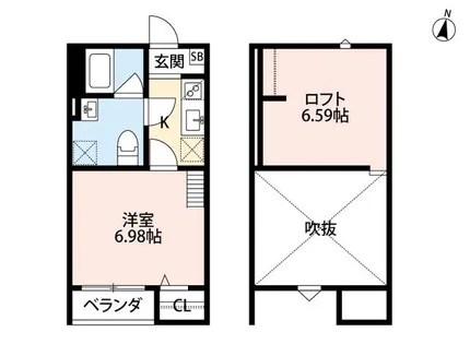 マーリエ長瀬【1階】の間取り