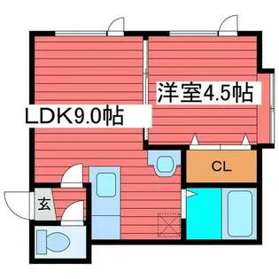 アークコート月寒東【201号室】の間取り