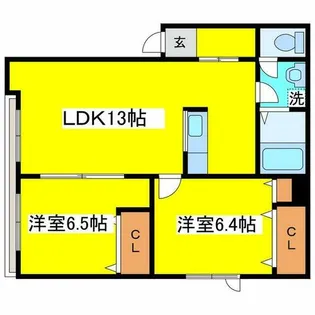 セトル・ドルフィン【102号室】の間取り