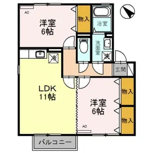 セジュールR【2階】の間取り