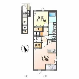 サンパレスⅩ【2階】の間取り
