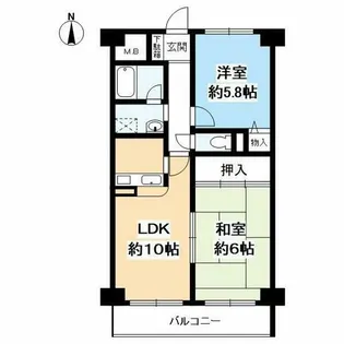 エトアール甲子園口【101号室】の間取り