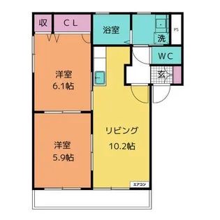 セントポーリア D棟【1階】の間取り