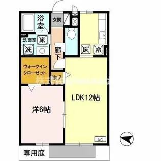 マリン毛見【102号室】の間取り