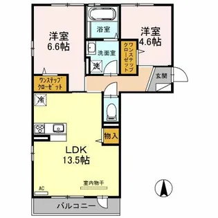 ディーバ【203号室】の間取り