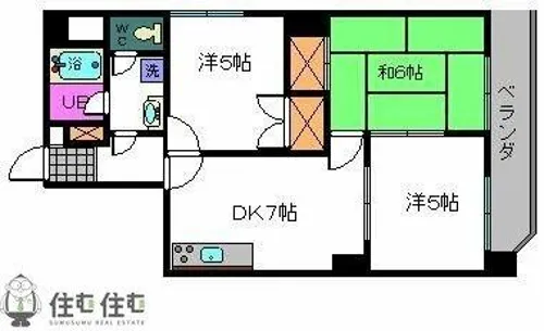 マンション善六【402号室】の間取り