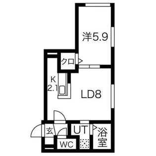 セレナーデ北円山【2階】の間取り