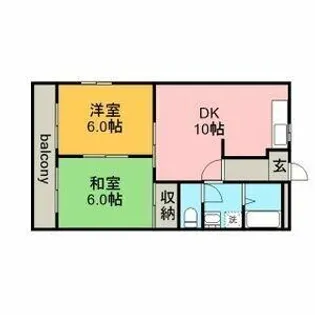 サンラフォーレA【1階】の間取り