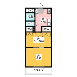 第2メゾンあらかわ【4階】の間取り