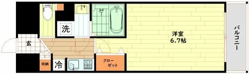 大阪府大阪市中央区南船場2丁目【マンション】の間取り