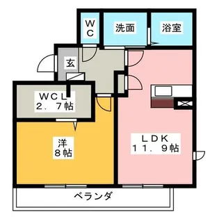レフィシア【1階】の間取り