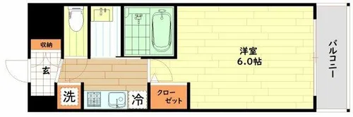 エステムコート大阪シティサイト【9階】の間取り