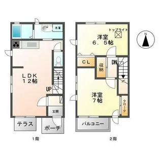 メゾン妙音通【1階】の間取り