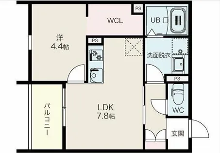 プライムシールド寺崎町【1階】の間取り