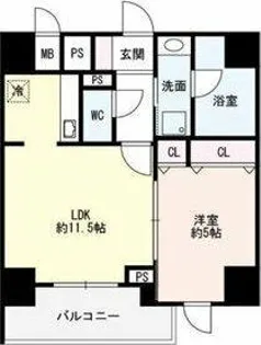 Flair丸の内(フレア)【7階】の間取り