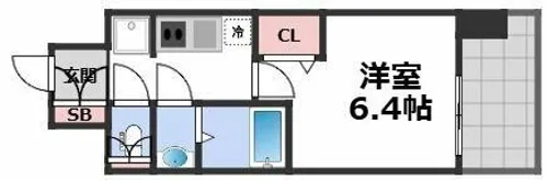 ブランシエスタ森ノ宮【2階】の間取り