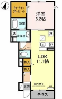 グランソレイユ(引野町)【1階】の間取り