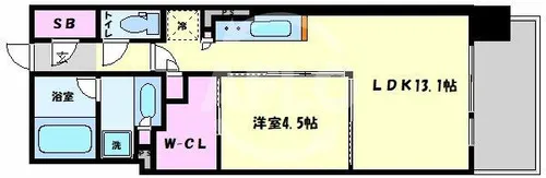 OPUS RESIDENCE SHINSAIBASHI SOUTH【7階】の間取り