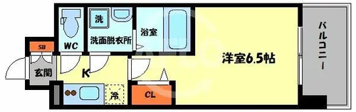 レジュールアッシュ桜宮リバーコート【8階】の間取り