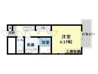 ウインズコート都島【6階】の間取り