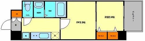 ビガーポリス452天神橋一丁目Ⅱ【5階】の間取り