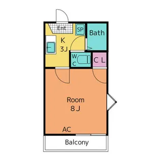 1Kの間取り画像