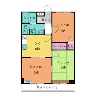 レジデンス御堂山【2階】の間取り
