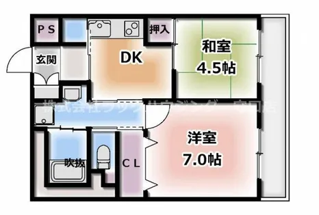 サンリスタ守口【3階】の間取り