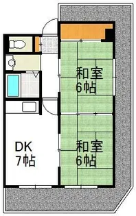 パールハイツ東三国【401号室】の間取り