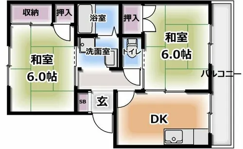 タウンコート守口【1階】の間取り