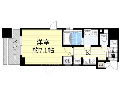 エスティメゾン京橋【6階】の間取り