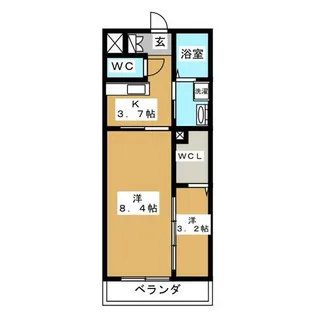 シャテニエ鶴舞【1階】の間取り