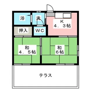 オーク片町【1階】の間取り
