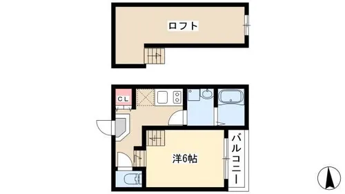 ヴィラ・トゥルヌソル【105号室】の間取り