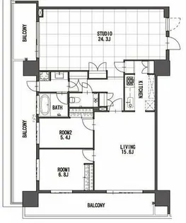 THE LINDOS【312号室】の間取り